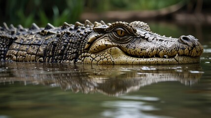 Obraz premium Alligator in River