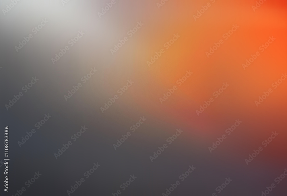 Poster abstract blurred background with gradient blend of grey, orange, and dark hues. soft, smooth texture