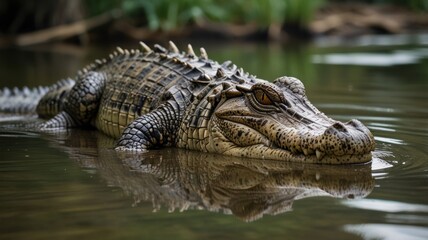 Obraz premium Alligator in River