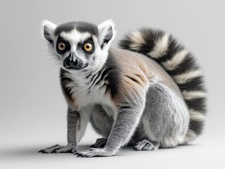 High-Resolution Lemur Photoshoot in Madagascar's Forest Habitat