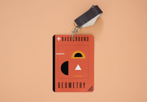 Access Pass for Events and Activities on a Flat Surface displayed vetically. PSD Mockup ready to use.