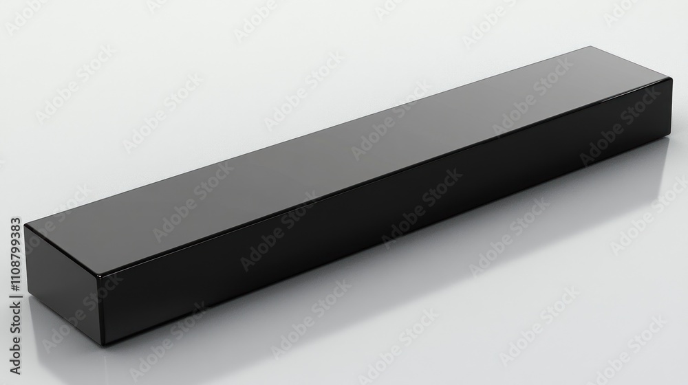 Aufkleber black rectangular box on white background