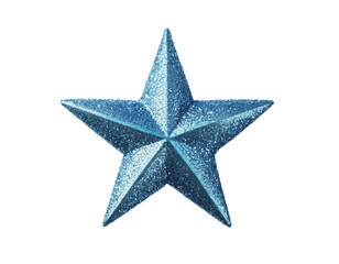 Fototapeta premium blue star isolated on white background
