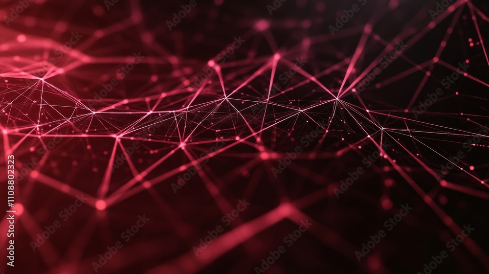 Canvas Prints abstract technology background featuring mesh grid with geometric shapes and lines, ideal for digita