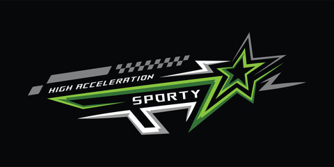 Abstract car decal sticker race template graphic