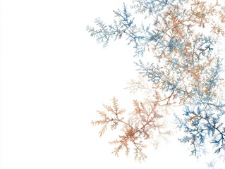 Obraz premium Whimsical Watercolor Snowflakes: Detailed Winter Wonderland Magic | Isolated White Background, Holiday Season Artwork