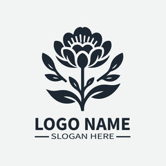 Chinese New Year Meihua Flower Vector Logo Design