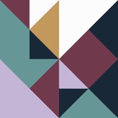 Obraz premium Minimalist Abstract Vector Art with Bold Geometric Shapes and Muted Color Palette 