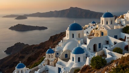 Naklejka premium Santorini, Greece, scenic view.