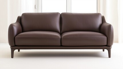 Fototapeta premium Modern Brown Leather Sofa