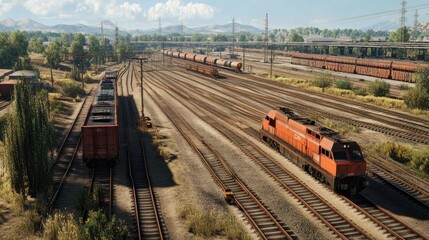 Panoramic Aerial View of Tegalluar Train Yard