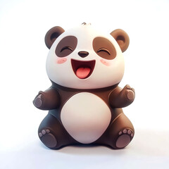 Naklejka premium Happy cartoon panda.