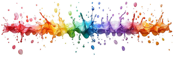 Fototapeta premium Vibrant Splash of Ink or Paint Isolated on transparent background