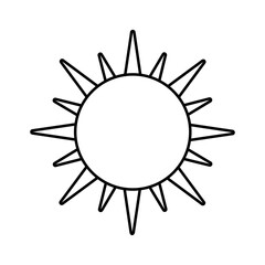 Sun vector icon. Summer illustration sign. hot symbol or logo.