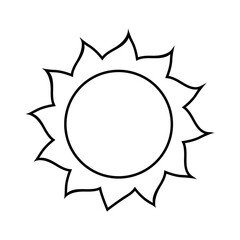 Sun vector icon. Summer illustration sign. hot symbol or logo.