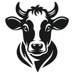 Vector of cow head design on white background