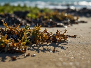 Seaweed on the beach.