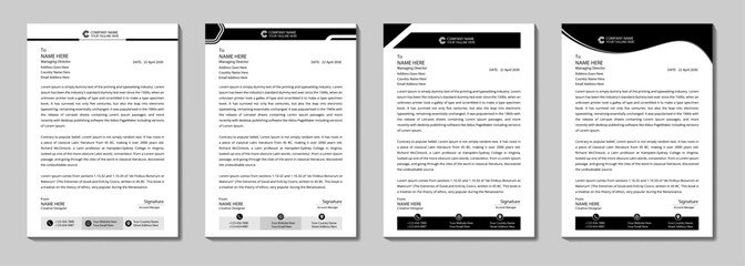 Modern corporate letterhead design in abstract design