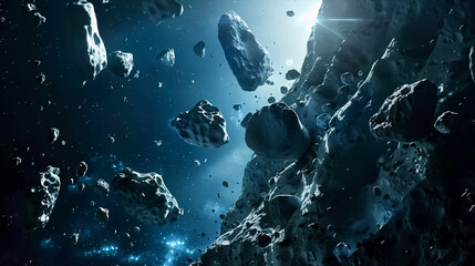Asteroid Field Mining: Space miners uncover a hidden cache of rare minerals while exploring a distant asteroid field.