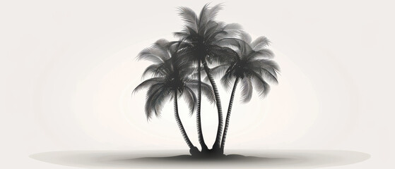 Obraz premium palm tree isolated on black