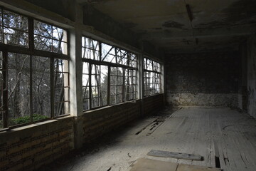 Fototapeta premium A spooky and abandoned hotel in Prodromos Cyprus.