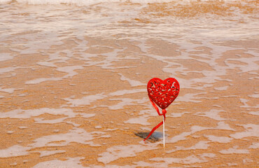 Fototapeta premium Heart Shape on the Beach