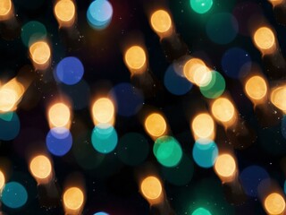 Obraz premium Shimmering Christmas lights glowing.