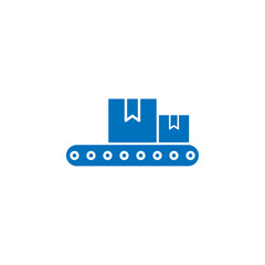 Conveyor belt icon Thin line illustration set