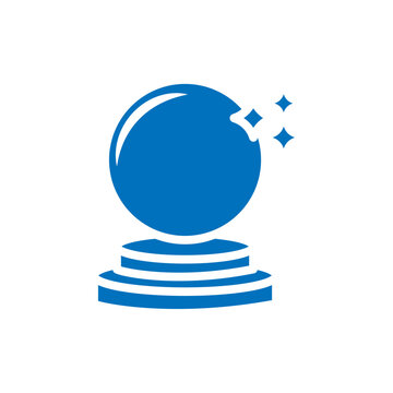 recommend clip art: Crystal ball icon Thin line illustration set