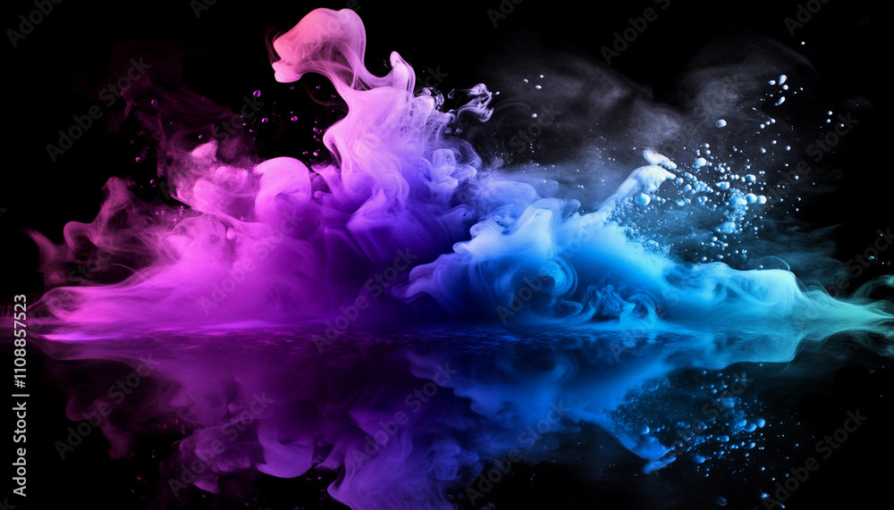 Aufkleber colorful smoke swirls create a dynamic visual effect
