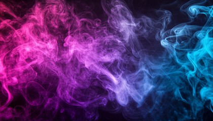 Obraz premium Colorful smoke swirls in vibrant shades of pink and blue