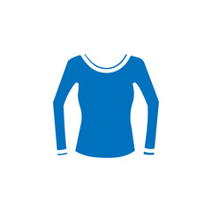 Female sweater icon Thin line illustration set