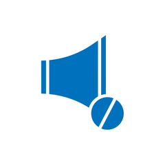 Mute sound icon Thin line illustration set