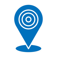 Navigation pin icon Thin line illustration set