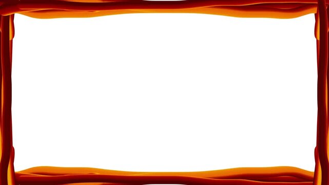 3d orange border frame video