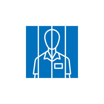 blue prisoner behind bars clip art preview