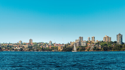 Fototapeta premium Bradleys Head – Booraghee Amphitheatre offers you a picnic spot by the water with an unbeatable view of Sydney Harbour.