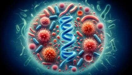 Listeria outbreak and Infection as a foodborne bacterial illness medical concept as a group of dangerous bacteria causing sickness as a health care symbol for microscopic pathogenic infections.