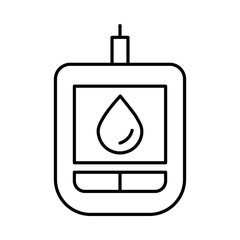 Obraz premium Control Diabetes Icon – Glucometer Representing Blood Sugar Monitoring and Diabetes Management