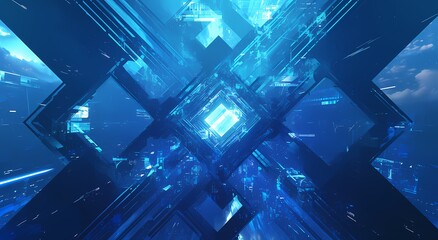 Fototapeta premium abstract blue background