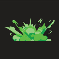 Green smoke effect illustration design graphic