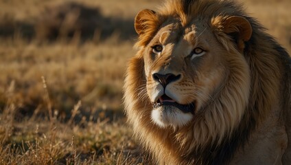 Smiling lion.