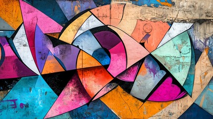 Fototapeta premium light, design, illustration, wallpaper, pattern, color, colorful, texture, triangle, art, vector, geometric, motion, red, orange, decoration, bright, backdrop, shape, rainbow, blue, night, explosion, 