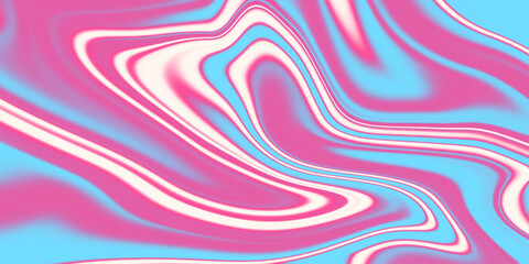 A vibrant and playful abstract pattern with fluid, swirling lines in shades of pink, blue, and white.