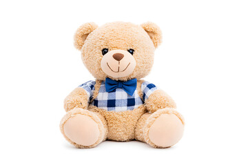 Obraz premium Teddy bear toy, isolated on white background