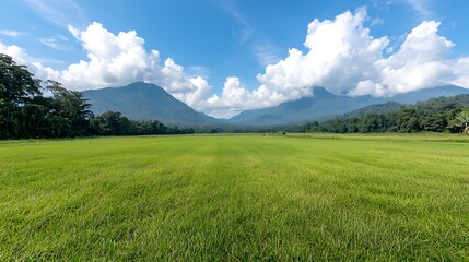 Wild animals roaming in lush tropical landscapes a scenic viewpoint of serenity