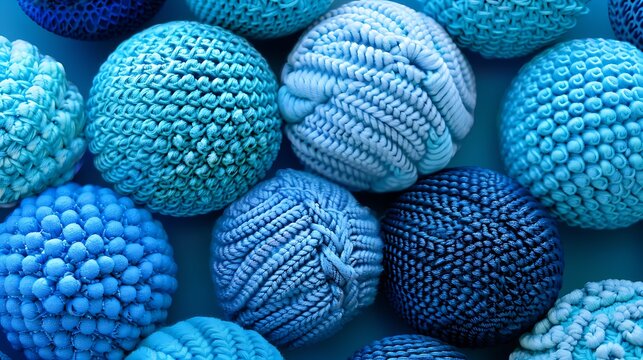 shedes of blue crocher balls
