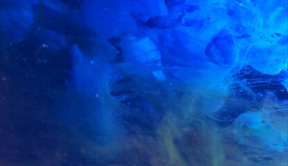 Brushed Painted Abstract blue Background. Brush stroked painting. Artistic vibrant and colorful wallpaper.