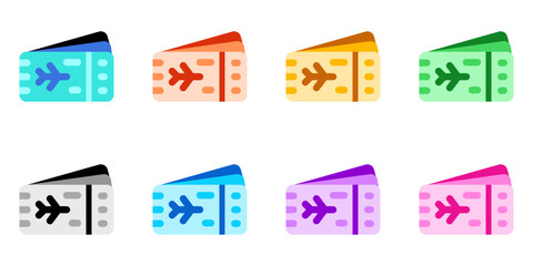 Editable plane ticket, boarding pass vector icon. Part of a big icon set family. Perfect for web and app interfaces, presentations, infographics, etc