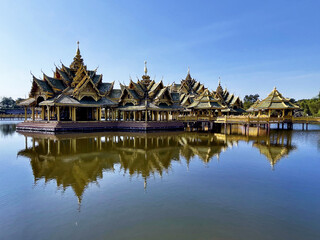 Fototapeta premium Traditional Thai Villages Recreated in Detail, The Ancient City, Bangkok, Thailand